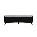 Melbourne 2 Drawers Bench, Black Alpine