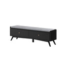 Melbourne 2 Drawers Bench, Black Alpine