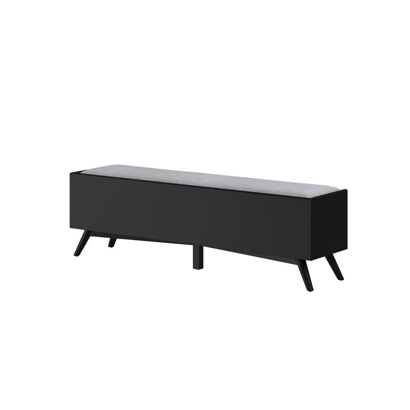 Melbourne 2 Drawers Bench, Black