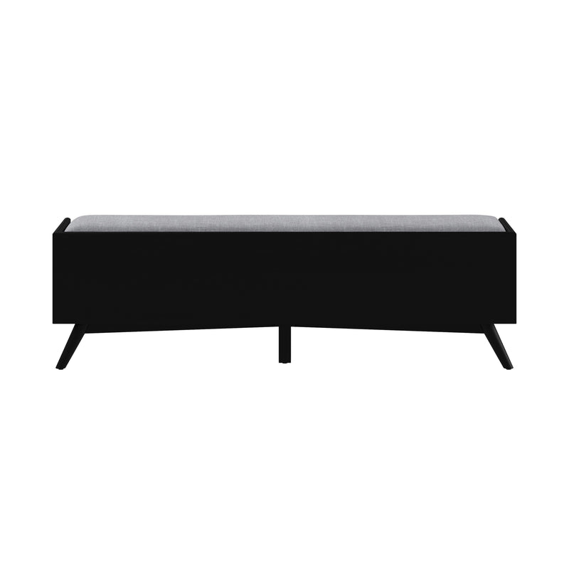 Melbourne 2 Drawers Bench, Black Alpine