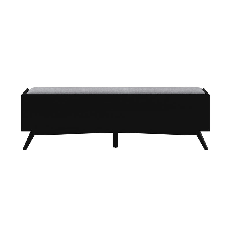 Melbourne 2 Drawers Bench, Black