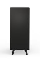 Melbourne Large Bar Cabinet w/Drop Down Tray, Black Alpine