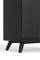 Melbourne Large Bar Cabinet w/Drop Down Tray, Black Alpine