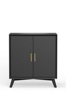 Melbourne Small Bar Cabinet, Black Alpine