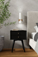 Melbourne Small Nightstand, Black Alpine
