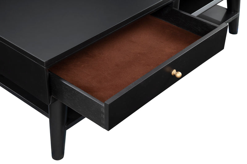 Melbourne One Drawer with Two Way Slides  Coffee Table, Black