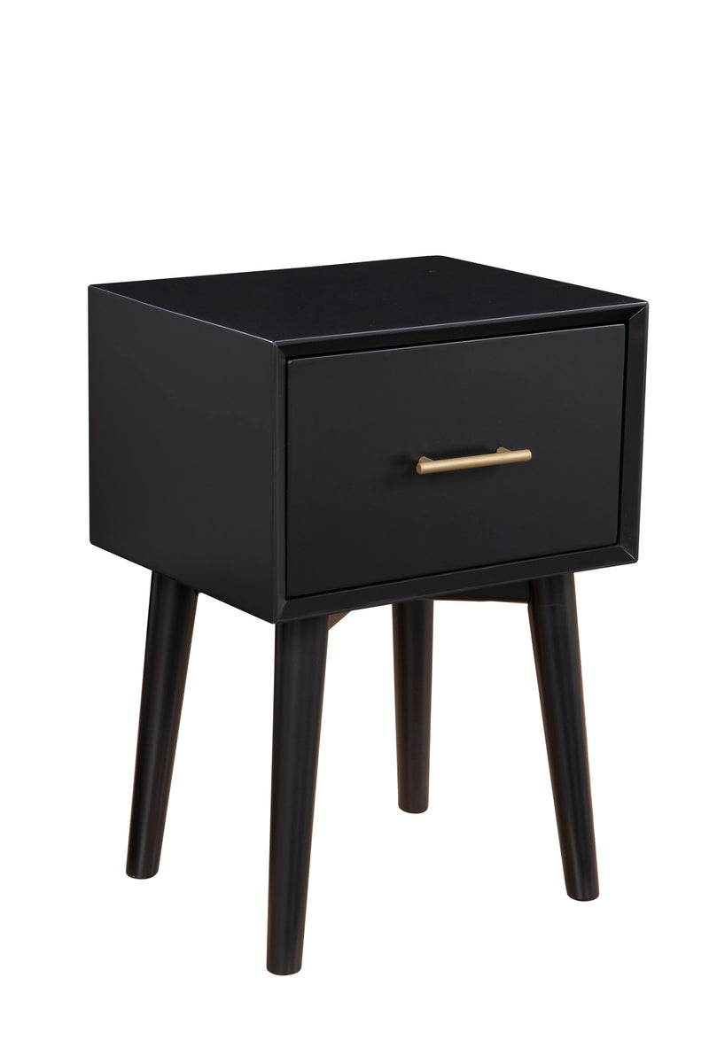 Melbourne Single Drawer End Table, Black