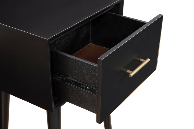 Melbourne Single Drawer End Table, Black