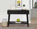 Melbourne 2 Drawers Console Table, Black Alpine
