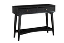 Melbourne 2 Drawers Console Table, Black Alpine