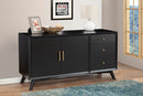 Melbourne Two Drawers Sideboard, Black Alpine