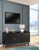 Melbourne Two Drawers Sideboard, Black Alpine