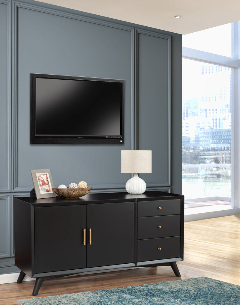 Melbourne Two Drawers Sideboard, Black Alpine