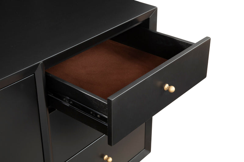 Melbourne Two Drawers Sideboard, Black Alpine