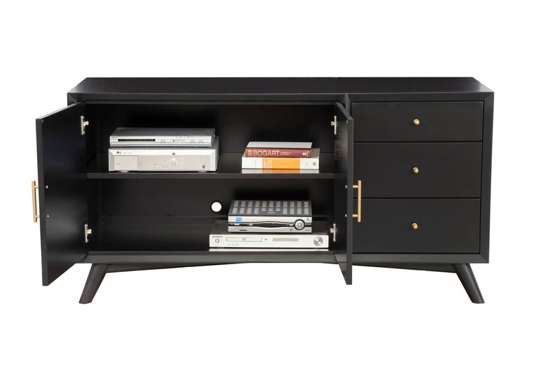 Melbourne Two Drawers Sideboard, Black Alpine