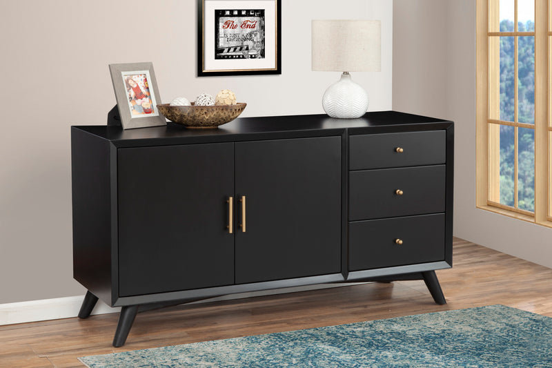 Melbourne Two Drawers Sideboard, Black