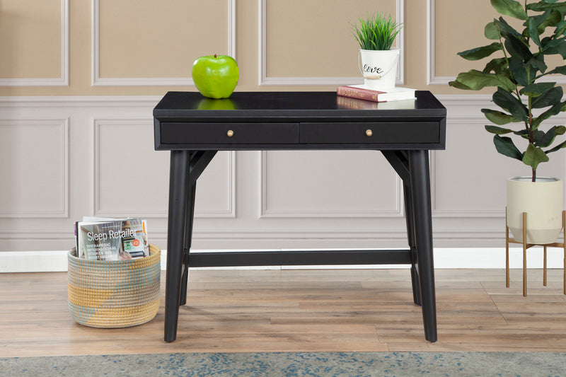 Melbourne Two Drawers Mini Desk, Black