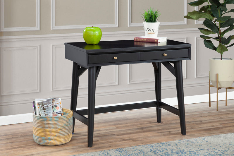 Melbourne Two Drawers Mini Desk, Black