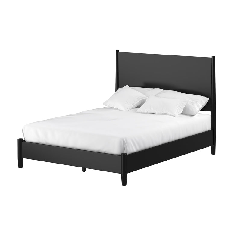 Melbourne Queen Panel Bed, Black Alpine
