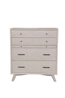 Melbourne 4 Drawer Multifunction Chest w/Pull Out Tray, Gray Alpine