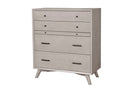 Melbourne 4 Drawer Multifunction Chest w/Pull Out Tray, Gray Alpine