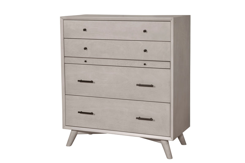 Melbourne 4 Drawer Multifunction Chest w/Pull Out Tray, Gray