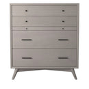 Melbourne 4 Drawer Multifunction Chest w/Pull Out Tray, Gray Alpine