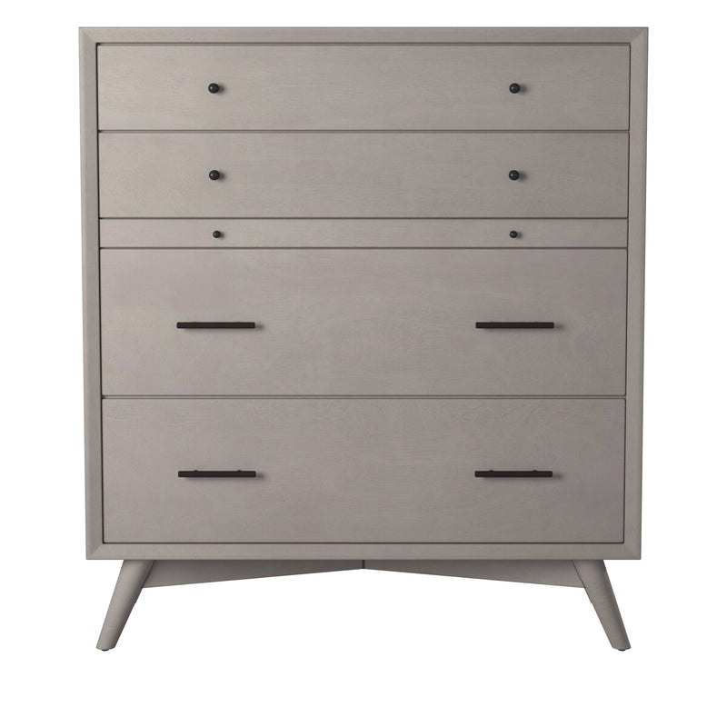 Melbourne 4 Drawer Multifunction Chest w/Pull Out Tray, Gray