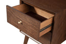 Melbourne 2 Drawer Nightstand, Walnut Alpine
