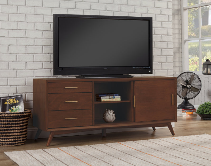 Melbourne 3 Drawers & 2 Sliding Doors Large TV Stand, Walnut