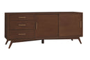 Melbourne 3 Drawers & 2 Sliding Doors Large TV Stand, Walnut Alpine