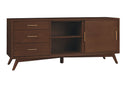Melbourne 3 Drawers & 2 Sliding Doors Large TV Stand, Walnut Alpine