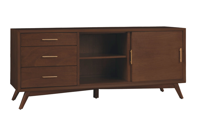 Melbourne 3 Drawers & 2 Sliding Doors Large TV Stand, Walnut Alpine