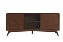 Melbourne 3 Drawers & 2 Sliding Doors Large TV Stand, Walnut Alpine