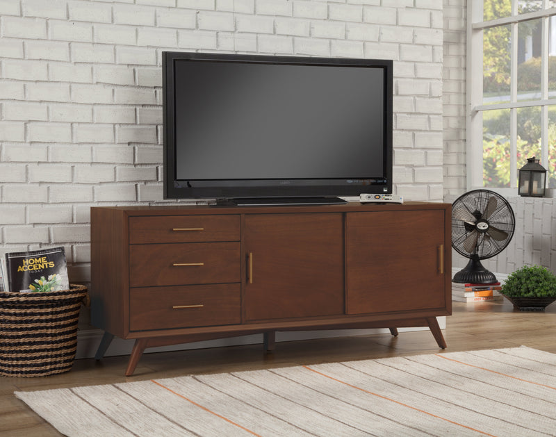 Melbourne 3 Drawers & 2 Sliding Doors Large TV Stand, Walnut