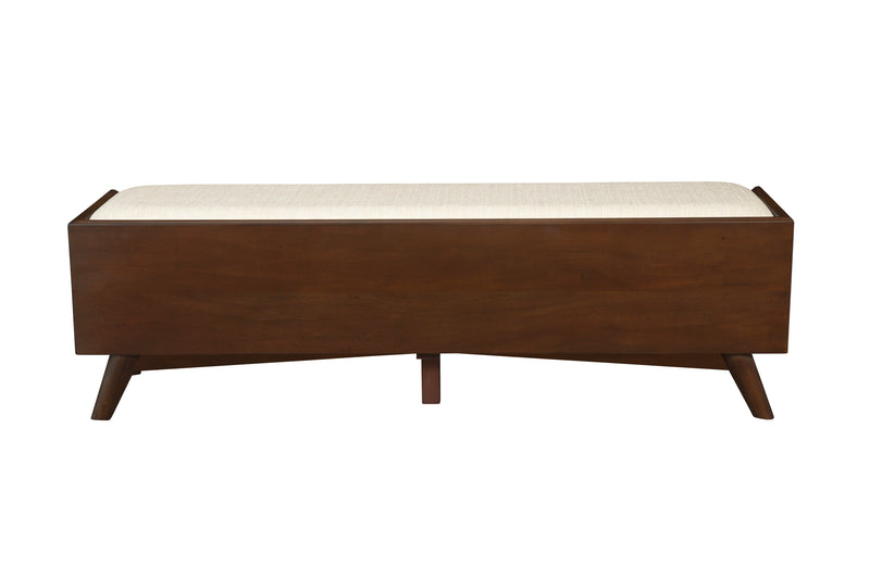 Melbourne 2 Drawers Bench, Walnut