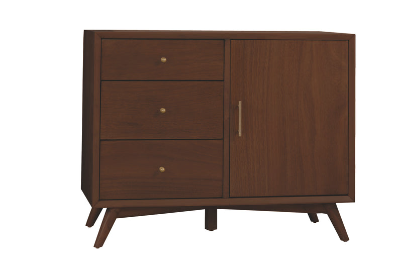 Melbourne 3 Drawers & 1 Door Accent Cabinet, Walnut