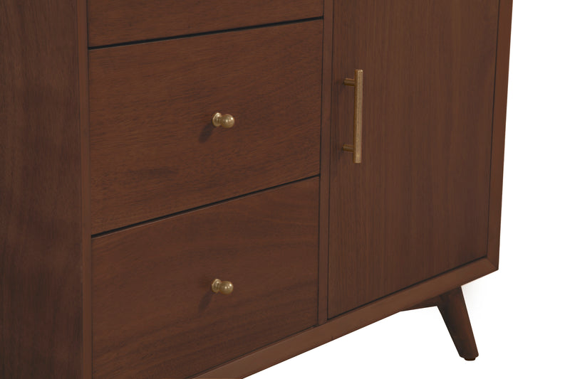 Melbourne 3 Drawers & 1 Door Accent Cabinet, Walnut