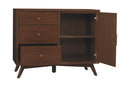 Melbourne 3 Drawers & 1 Door Accent Cabinet, Walnut Alpine