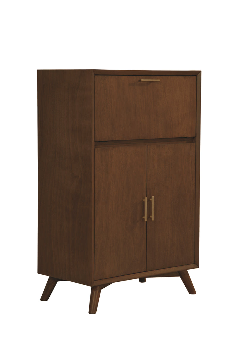 Melbourne Large Bar Cabinet w/Drop Down Tray, Walnut