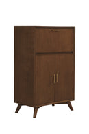 Melbourne Large Bar Cabinet w/Drop Down Tray, Walnut Alpine