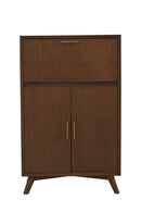 Melbourne Large Bar Cabinet w/Drop Down Tray, Walnut Alpine