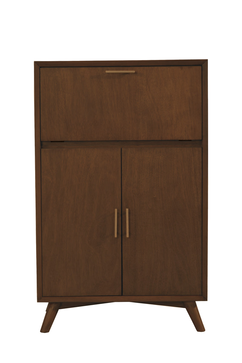 Melbourne Large Bar Cabinet w/Drop Down Tray, Walnut