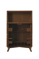 Melbourne Large Bar Cabinet w/Drop Down Tray, Walnut Alpine