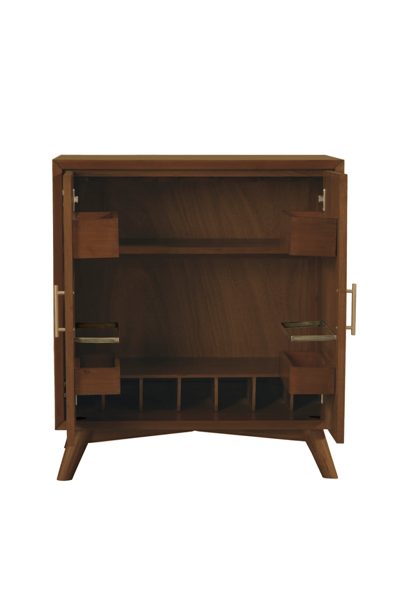 Melbourne Small Bar Cabinet, Walnut