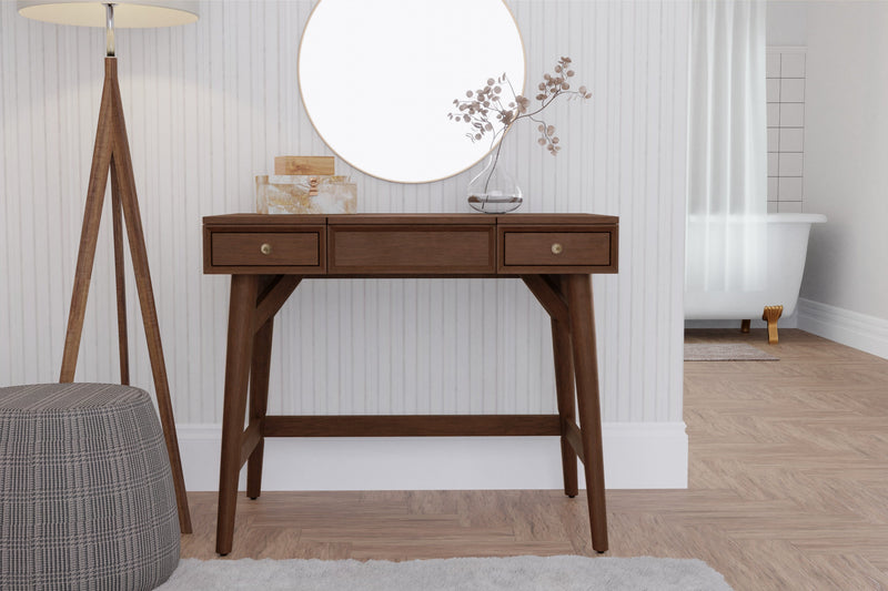 Melbourne Bedroom Vanity, Walnut Alpine