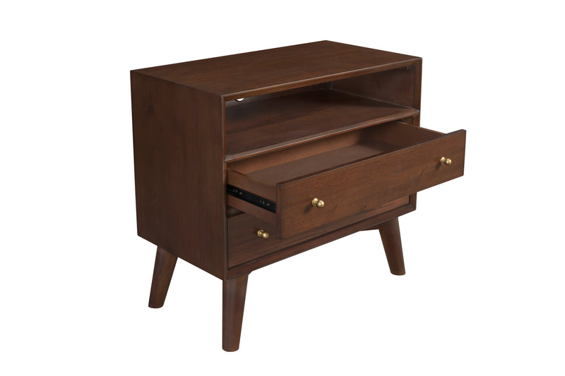 Melbourne 2 Drawers  Large Nightstand, Walnut