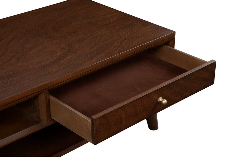 Melbourne One Drawer with Two Way Slides  Coffee Table, Walnut