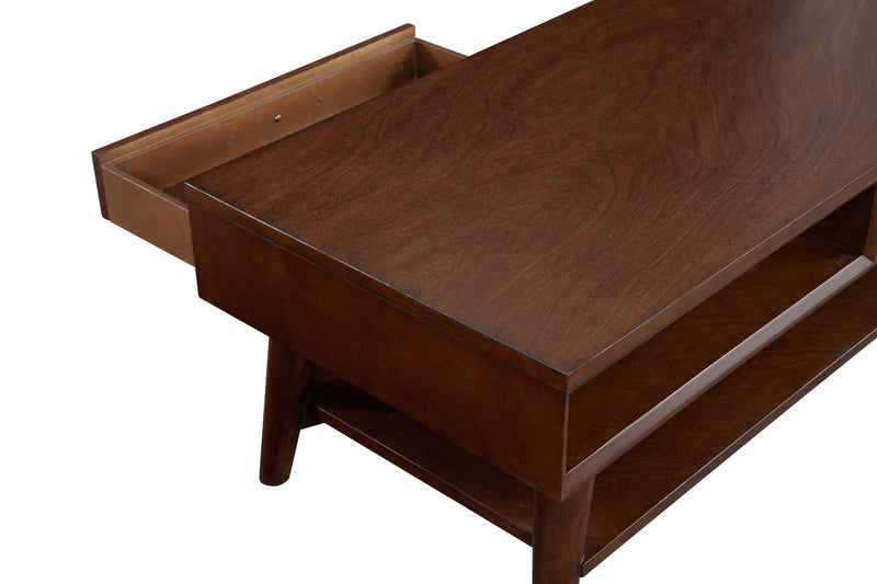 Melbourne One Drawer with Two Way Slides  Coffee Table, Walnut