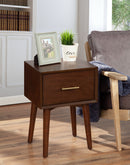 Melbourne Single Drawer End Table, Walnut Alpine